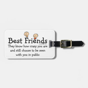 Best Friends Luggage Tag