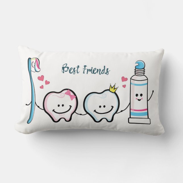 Best Friends Lumbar Pillow (Front)