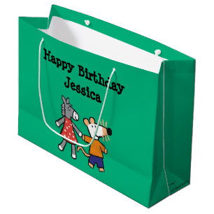 Best Friends Maisy and Dotty Hold Hands Large Gift Bag
