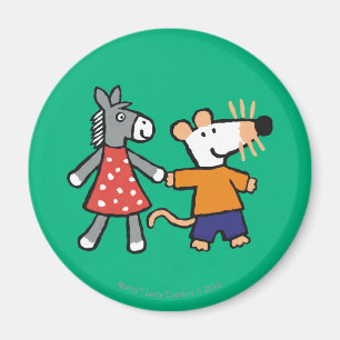 Best Friends Maisy and Dotty Hold Hands Magnet