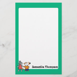 Best Friends Maisy and Dotty Hold Hands Stationery