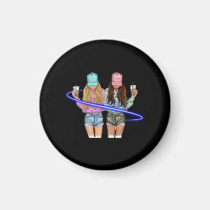 Best Friends Matching Tall Short Bestie Birthday B Magnet