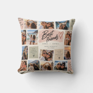 Best Friends Memory Collage Pillow