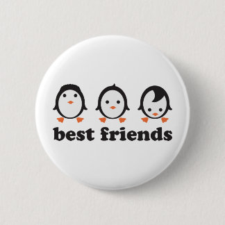 best friends - penguins 2 inch round button