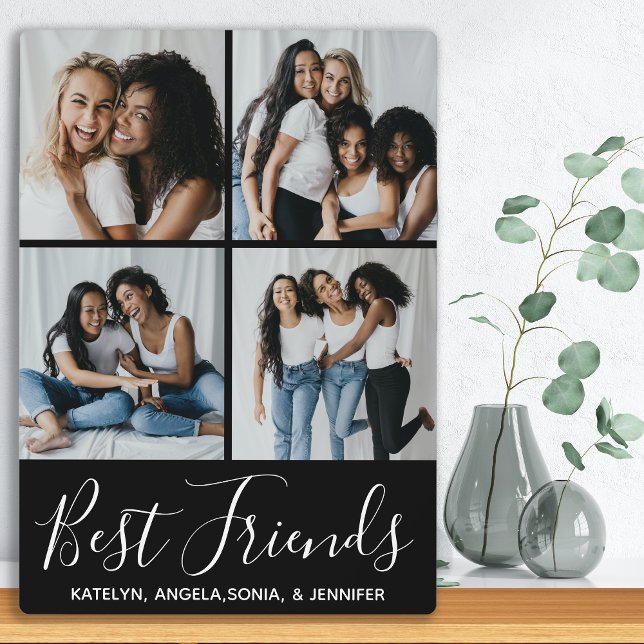 Best Friends Personalized 4 Photo Collage Plaque (Creator Uploaded)