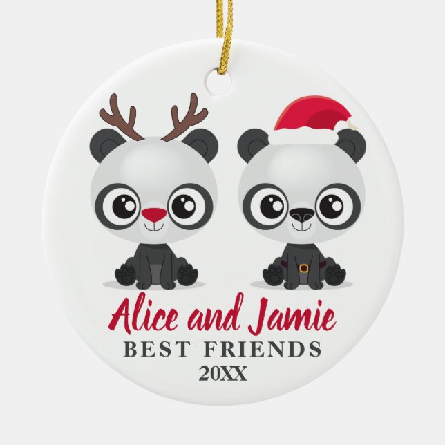 Best Friends personalized Ceramic Ornament (Front)