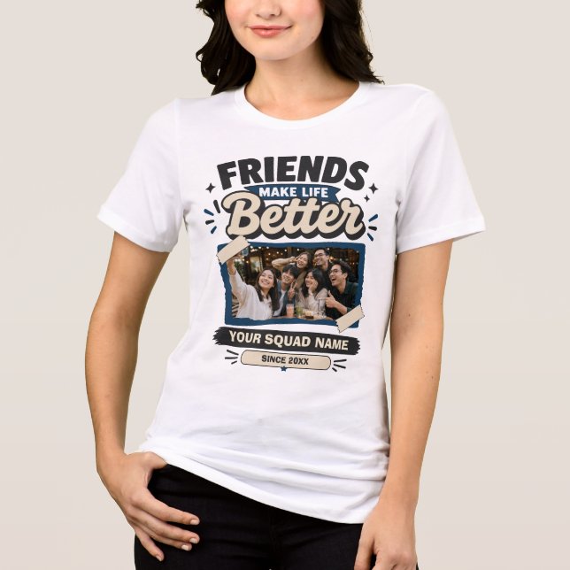 Best Friends Personalized Custom Tri-Blend Shirt (Front)