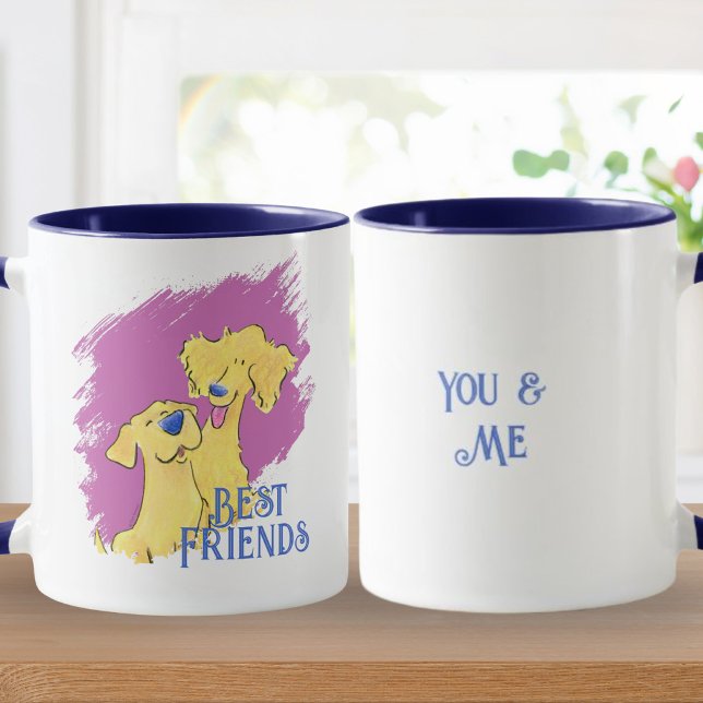 Best Friends Personalized Cute Dog Art Custom Mug (Creator Uploaded)
