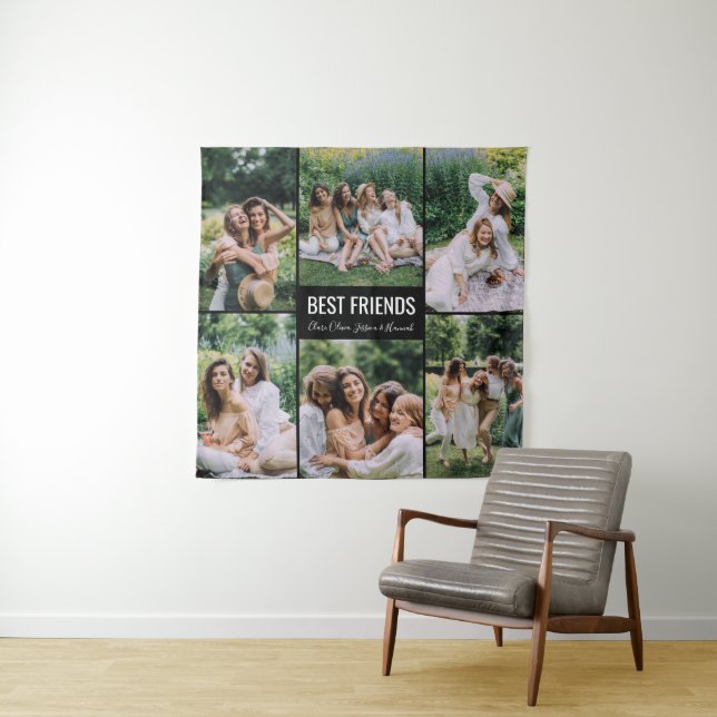 Best Friends Personalized Photo Tapestry (In Situ)