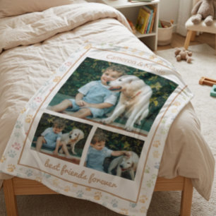 Best Friends Pet Photo Keepsake  Fleece Blanket