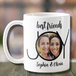 Best Friends Photo Coffee Mug<br><div class="desc">Decorate this trendy mug with a photo of you and your best friend.
It features stylish typography and is easily customizable with your photo and names.</div>
