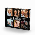 Best friends Photo collage Black<br><div class="desc">A great gift to celebrate your firenship! A photo plaque with your favourite 6 photos,  personalized with your names.</div>