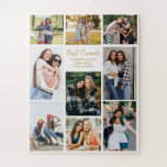 Best Friends Photo Collage Cute Personalized Jigsaw Puzzle<br><div class="desc">Chic customizable photo collage puzzle gift for your best friends in high school or college. Add 9 of your favourite friend photos and order these custom magnets for your besties as a birthday present of friendship. Nothing says friends forever like a cute personalized photograph keepsake.</div>