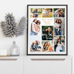 Best Friends Photo Collage Cute Personalized Poster<br><div class="desc">Chic customizable photo collage poster of your best friends in high school or college. Add 9 of your favourite friend photos and order these custom cards for your besties as a birthday gift of friendship. Nothing says friends forever like a cute personalized photograph print for your dorm room or bedroom....</div>