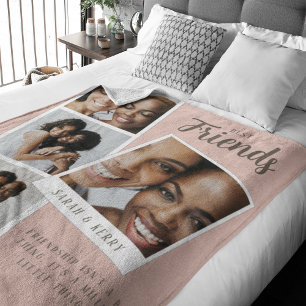 Best Friends Photo Collage Fleece Blanket