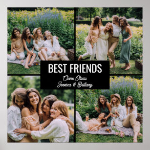 Best Friends Photo Collage Poster