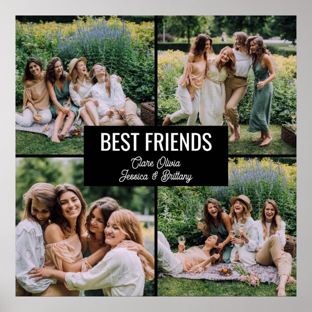 Best Friends Photo Collage Poster (Front)