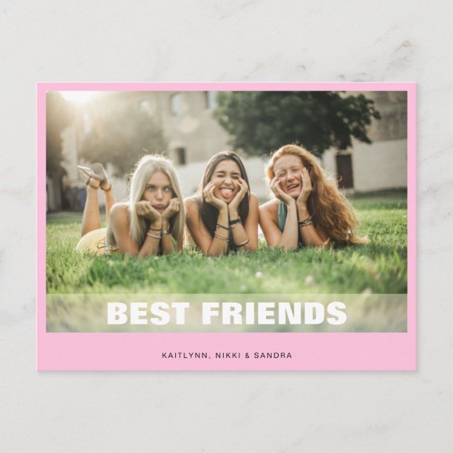 Best Friends Photo Custom Postcard (Front)