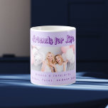 Best friends photo names violet purple coffee mug<br><div class="desc">A stylish violet, lavender coloured background. Personalize and add your own photo, selfie of your best friend(s) your names and place of event. The text: Friends for Life is written with a modern style script in purple. Perfect as a gift for yourself or as a birthday or Christmas gift for...</div>