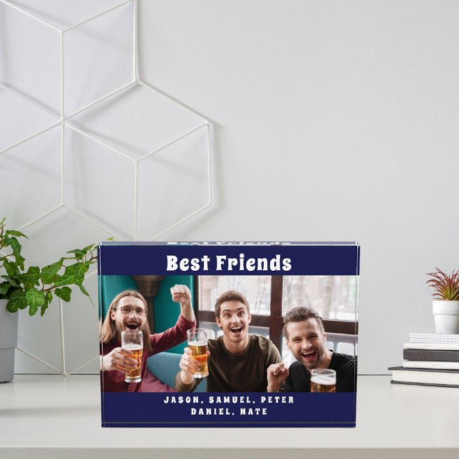Best friends photo navy blue fun  block (Creator Uploaded)
