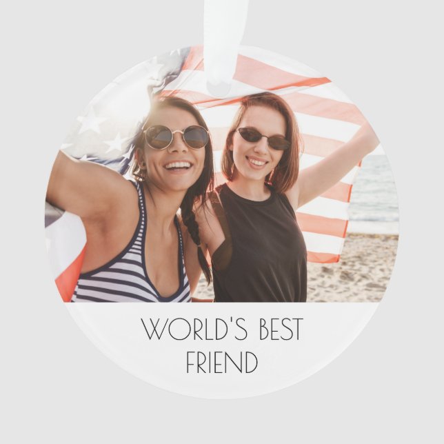 Best friends photo ornament (Front)
