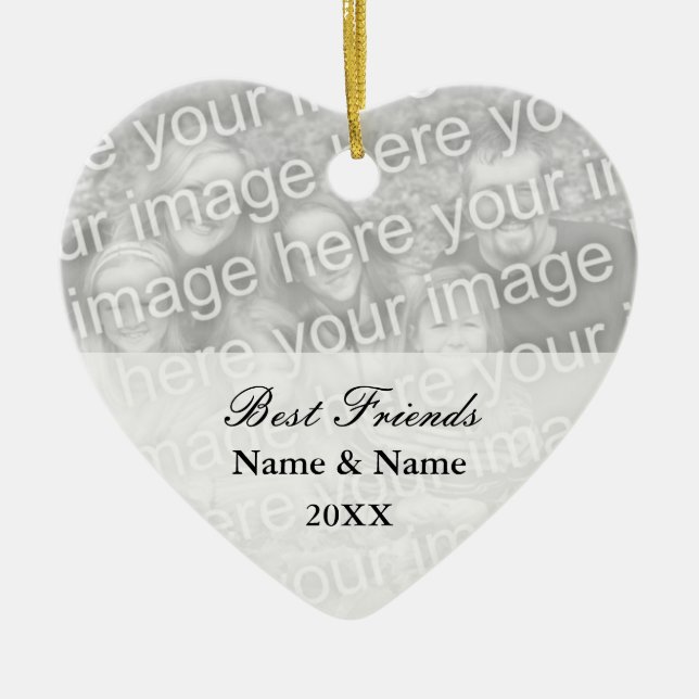 Best friends photo ornament for friendships (Front)