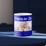 Best friends photo royal blue names coffee mug<br><div class="desc">A royal blue coloured background.  Personalize and add your own photo,  selfie of your best friend(s) your names and place of event.  The text: Friends for Life is written with a modern style script.  Perfect as a gift for yourself or as a birthday or Christmas gift for your friends.</div>