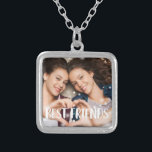 Best Friends Photo Silver Plated Necklace<br><div class="desc">Celebrate your friendship with this sweet photo pendant necklace featuring your favourite photo of you and your bestie with "best friends" overlaid in bold white handwritten style lettering.</div>