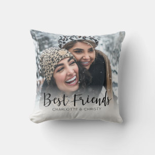 Best Friends Photo Throw Pillow
