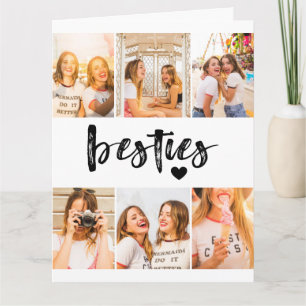 Best Friends Pictures Besties Photo Collage  Card