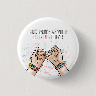 Best Friends Pinky Promise Pin Button