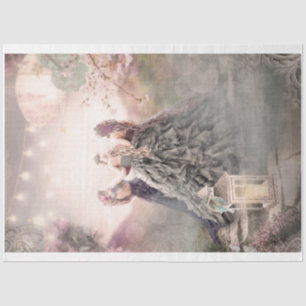 Best Friends Portrait Elegant Floral Bird Tissue Paper