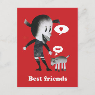 Best friends postcard