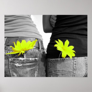 Best Friends Poster Black & White