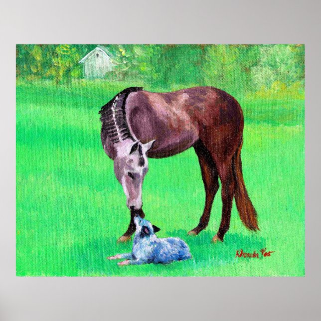 Best Friends Quarter Horse Australian Cattle Dog Poster (Front)