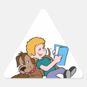 Best Friends Reading Triangle Sticker