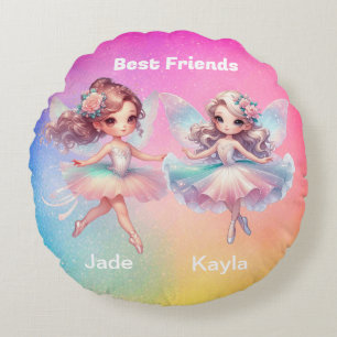 Best Friends Round Pillow
