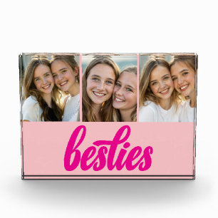 Best Friends Script Gift For Friends Photo Collage Block