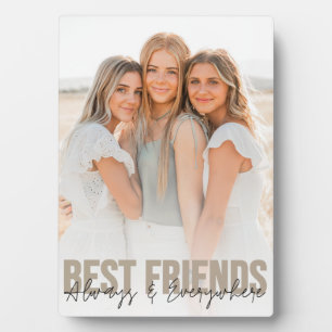 Best Friends Script Overlay Photo Plaque