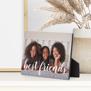 Best Friends Script Overlay Photo Plaque