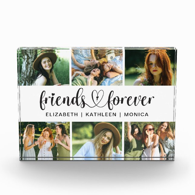 Best Friends Script Photo Collage Block (Front)