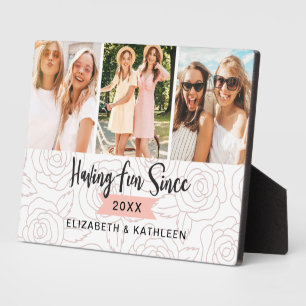 Best Friends Script Photo Collage Plaque