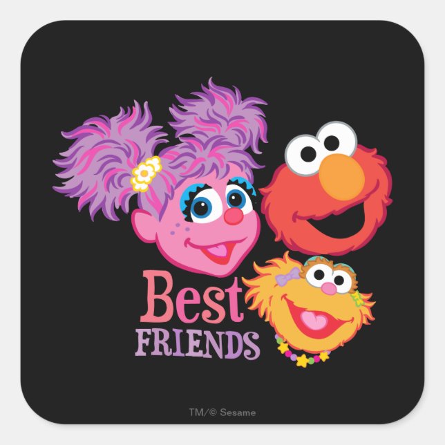 Best Friends Sesame Street Square Sticker (Front)