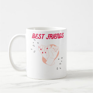 Best friends simple modern gift for friends  coffee mug