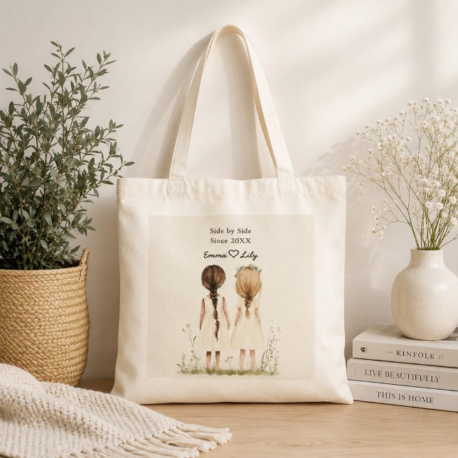 Best Friends Since Personalized Name Tote Bag (Creator Uploaded)