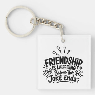 Best Friends Slogan Keychain