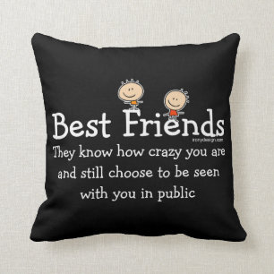Best Friends Throw Pillow