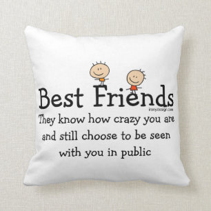Best Friends Throw Pillow