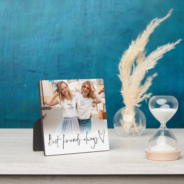Best Friends Toujours Script Coeur Photo Plaque (Insitu)