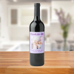 Best friends violet purple photo names party wine label<br><div class="desc">A gift for your best friend(s) for a birthday party,  a Bridal Shower,  Christmas or a special event. Purple text: Friends for Life,  written with a trendy style script. Personalize and use your own photo and name(s)  Violet,  lavender coloured background colour.</div>